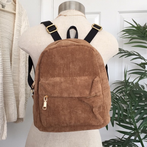 upstyleboutique Handbags - ❗️One  left❗️Corduroy Camel Backpack